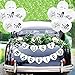 CNNIK Just Married Etiqueta de la Ventana del Coche & Just Married Banner & Just Married/Mr/Mrs Globos para Boda Luna de Miel Decoración del Coche Recién Casados Regalo de Boda