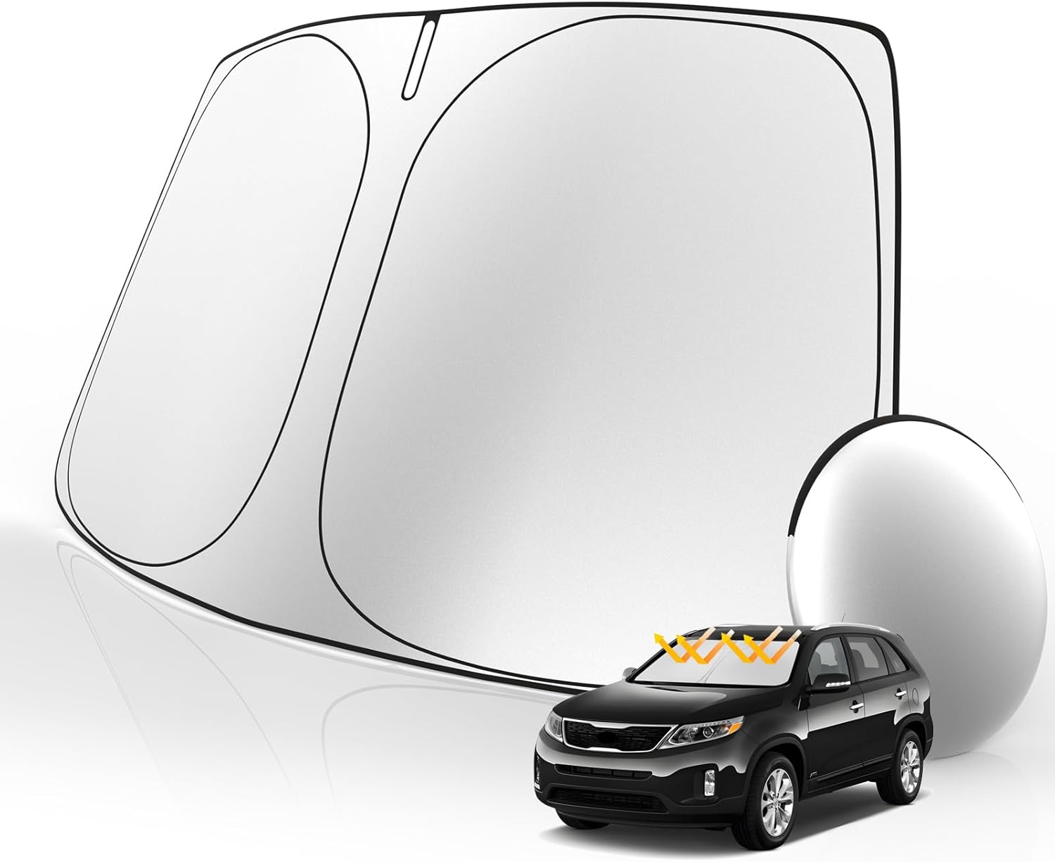 Windshield Sunshade for Kia Sorento 2011-2015 Accessories Front Window Sun Shade Custom Sunscreen Double Layers Design
