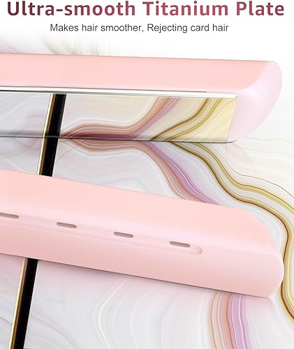 Miniatura 2 de 7MAGIC Plancha de pelo de 1 pulgada, alisadora de pelo de nanotanio para todo tipo de cabello, plancha plana de viaje de doble voltaje, 5