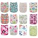 Babygoal Baby Adjustable Reuseable Pocket Cloth Diaper 12pcs Diapers+ 12pcs Charcoal Bamboo Inserts 12fg43-3