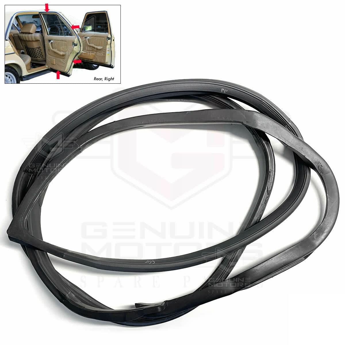 Jeu De Joints D'étanchéité Porte & Coffre Mercedes W123 – 5 Pièces Noires – Direct Montage