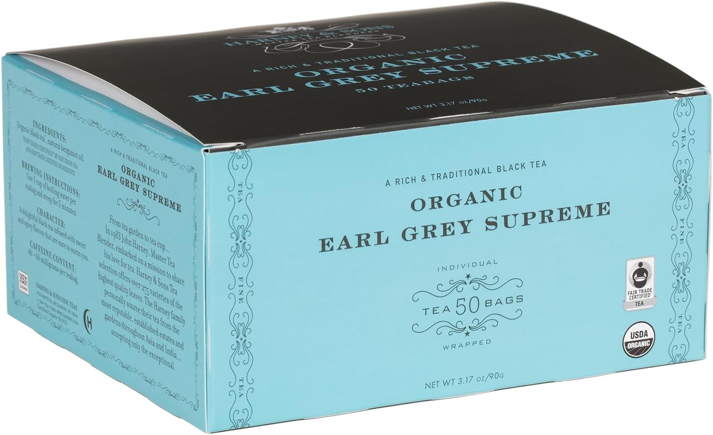 Organic Earl Grey Supreme Teabags, 50 Count