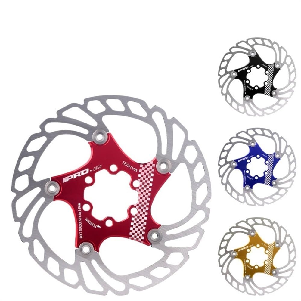 Disco Freno Montaña Bike Acero Inoxidable Disco de Skid 140 mm 160 mm 180 mm 203 mm Delgada y Ligeras Pastillas de Freno rotores flotantes Piezas de Bicicleta Freno Disco(203MM Blue)