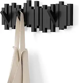 Cabideiro De Parede Sticks Cor Preto Em Plastico Umbra Preto