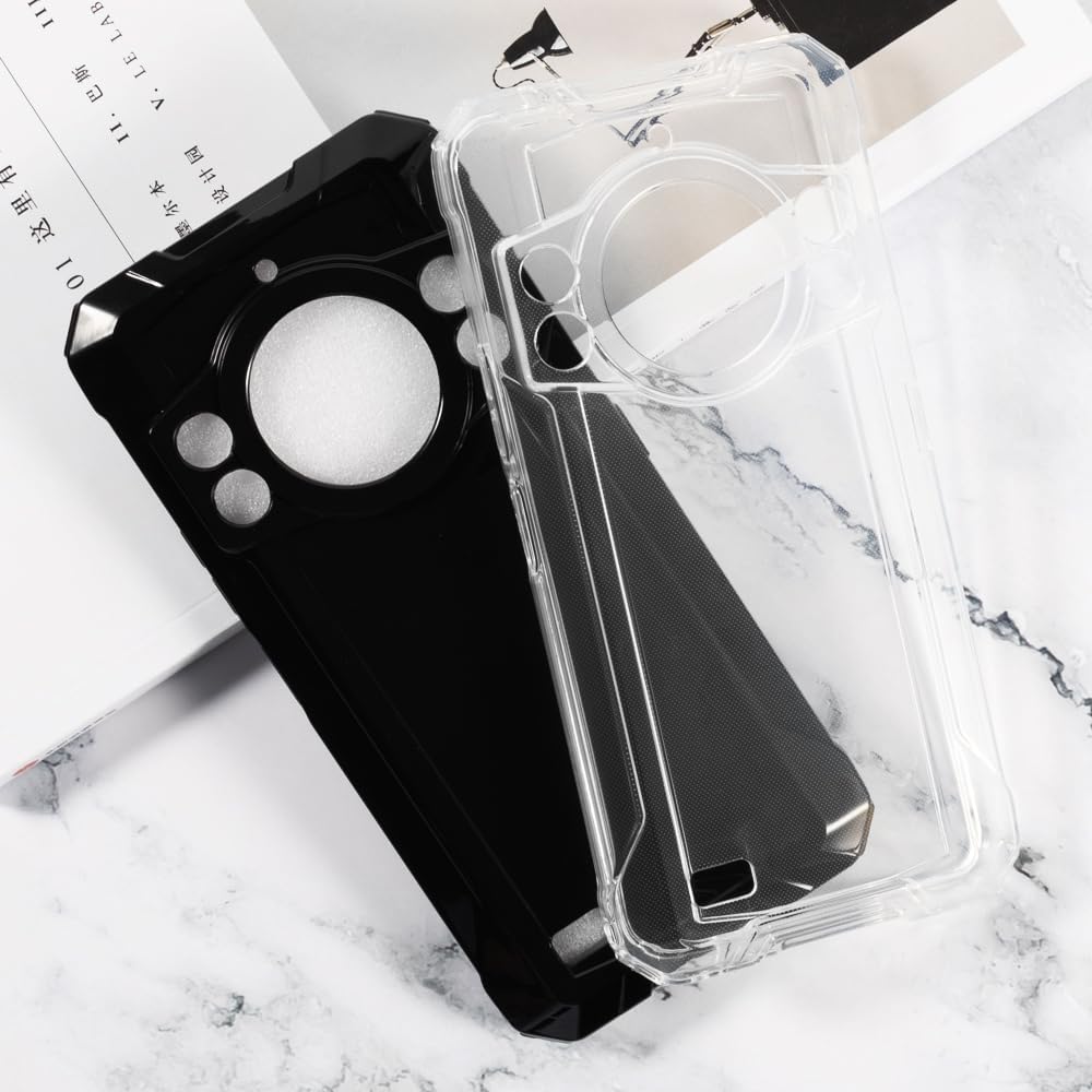 2-Pack TPU Case for Cubot Kingkong Ace 2 - Clear+Black image 2