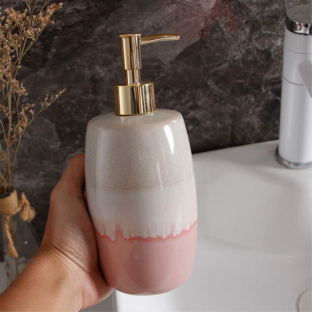 Dispenser per Doccia, flacone per lozione, Dispenser in Ceramica per Shampoo per Le Mani, Dispenser per Gel Doccia per Cucina e Bagno.