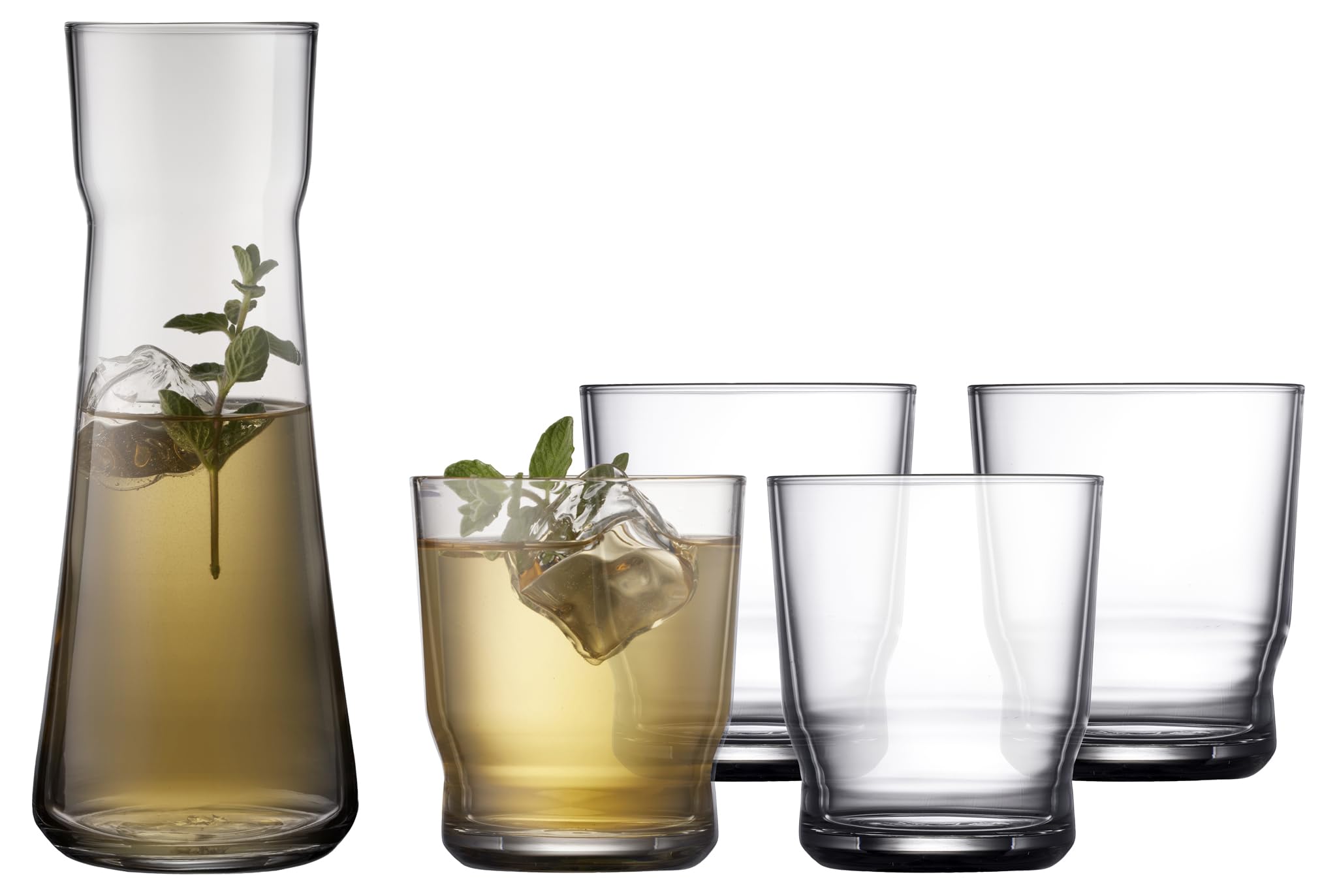 Lyngby Glas Karaffen-Set Lissabon 5-tlg. – Kalk-Soda-Glas, Transparent