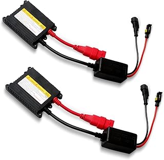 2 PCS HID Ballast 12V 35W, Replacement Slim Ballast for Car and Motorcycle, Universal Replacement Stabilizer, for Xenon Light H1 H3 H7 H8 9005 900 (Black)