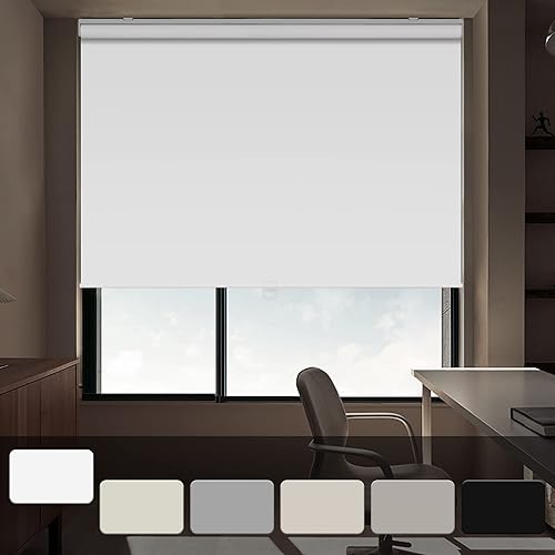 Miniatura 1 de HOTSOON Persianas enrollables 100 opacas sin cordón con aislamiento térmico protección UV para oscurecer la habitación persianas enrollables