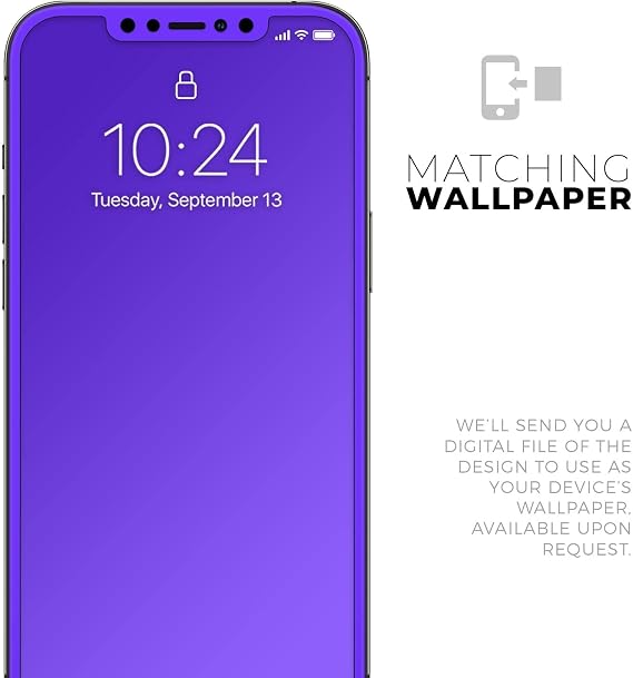 DesignSkinz Full Body Skin Decal Wrap Kit Compatible with iPhone 17 Pro Max - Solid Purple