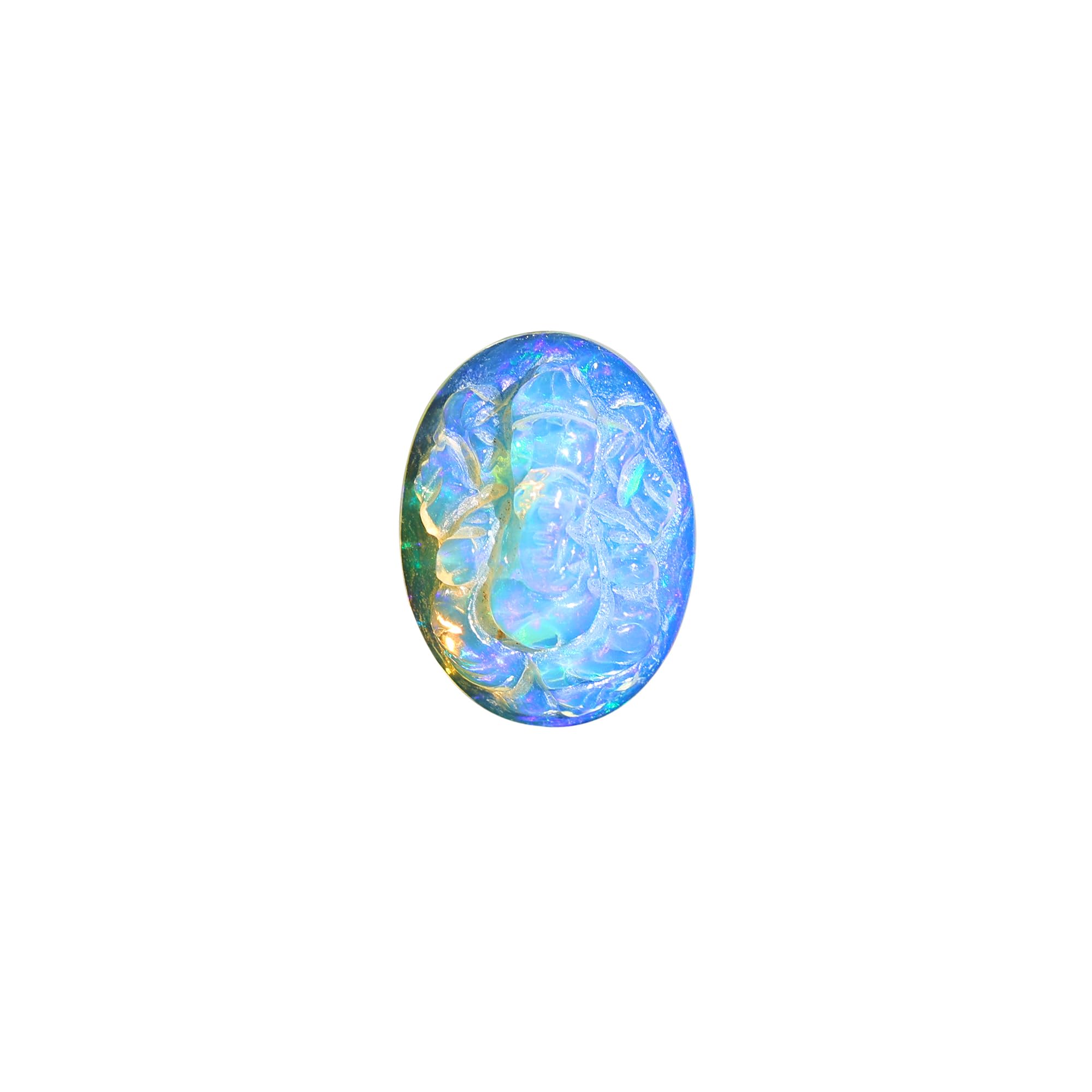 Opale éthiopienne authentique AAA 8,6 carats contre les contrefaçons de résine - 8
