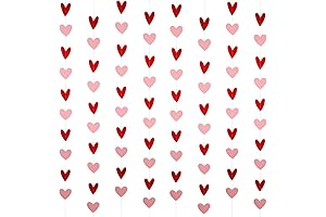 Galentine's Day Party Favors: Heart Garland Red & Pink for Valentine's Day Decorations