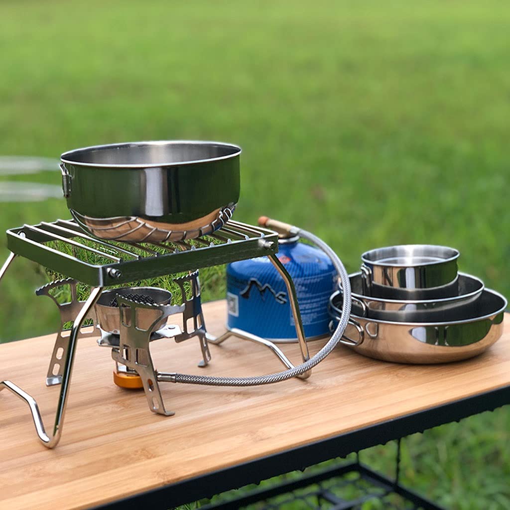 YYDS Camping al aire libre portátil camping kit ligero sartén para mochilero campamento accesorios equipo conjunto al aire libre e interior vajilla conjunto aventuras picnic