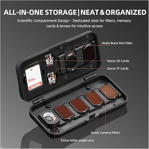 Miniatura 3 de Estuche de filtro para DJI Pocket 3, estuche de almacenamiento de filtro de lente magnético para DJI Osmo Pocket 3 Creator Combo Accesorios,
