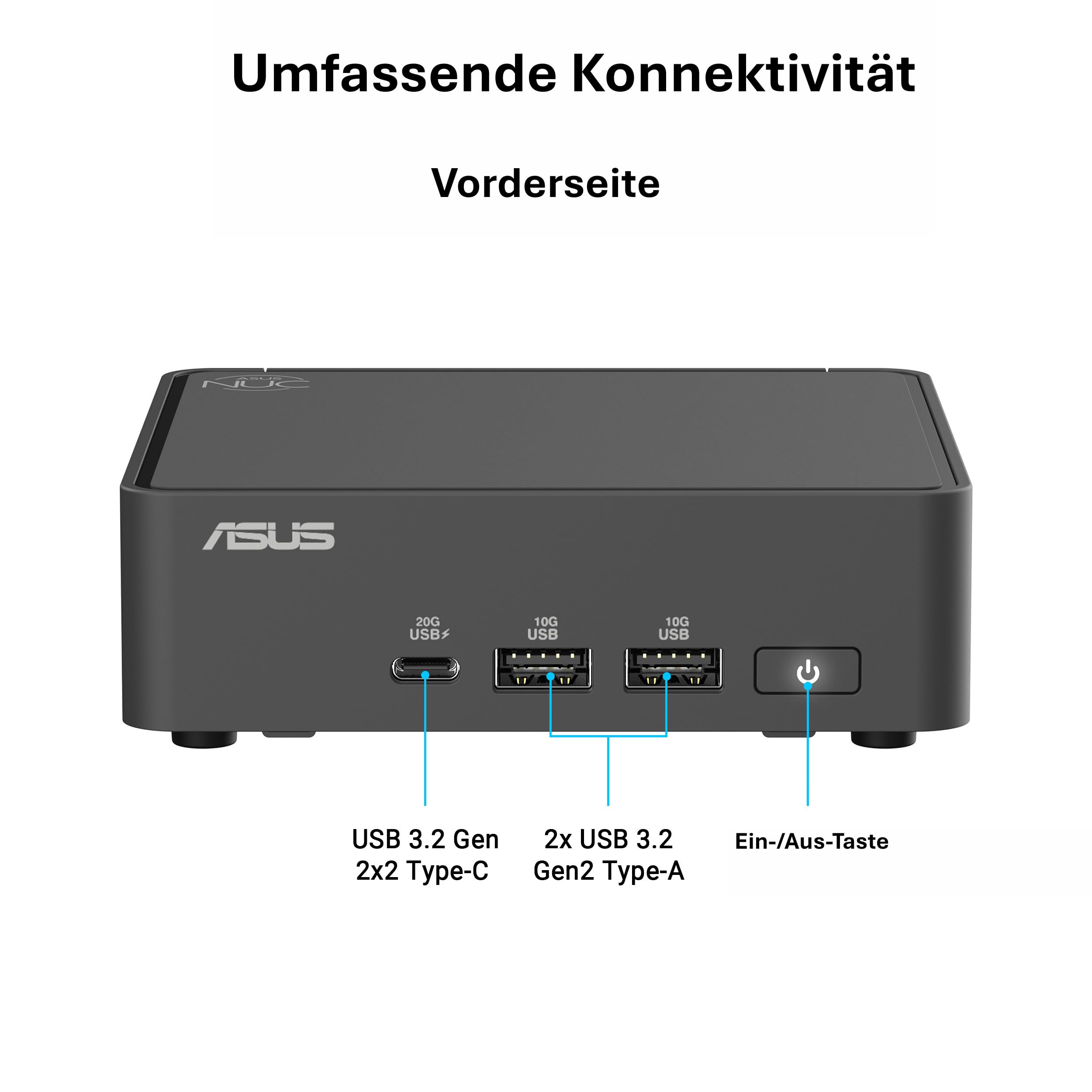 ASUS NUC 15 Pro Slim Kit RNUC15CRKU500002 (Intel Core i5 Ultra Prozessor, Arc Grafik, WiFi 7, Bluetooth 5.4, ohne Betriebssystem, mit EU-Netzkabel)