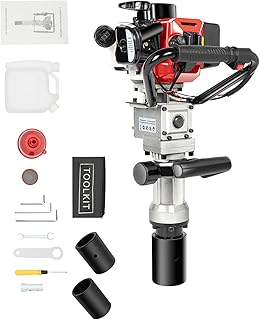 Powered T Post Driver Fence Post Driver,32.6CC 2-Stroke Portable Farm Piling Driver Single Cylinder Gasoline Push Tool Machine for Fence Posts Stakes Pipe (32.6CC)