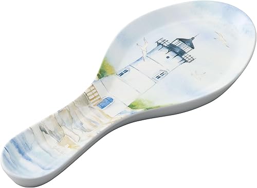 UP ware - Soporte para cuchara de melamina de 9.625 pulgadas, soporte para utensilios de cocina, mesa de comedor (faro)