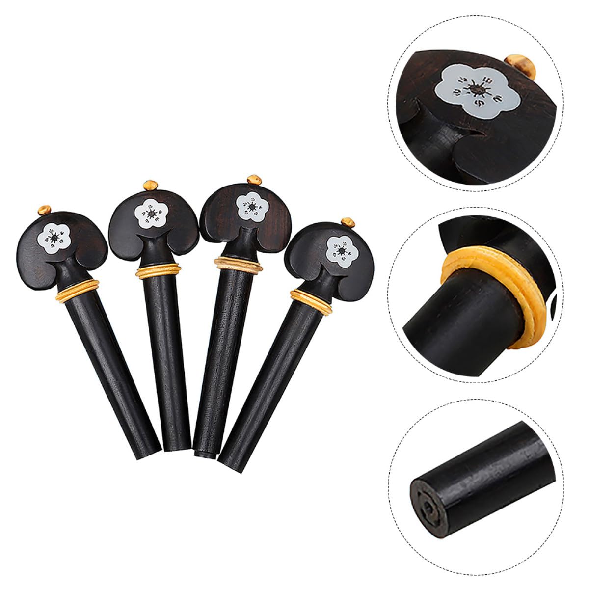 de Afinación y Accesorios de Violín para Violín 4/4 de Madera Negra, 8 Piezas Fáciles de Instalar para Mantenimiento