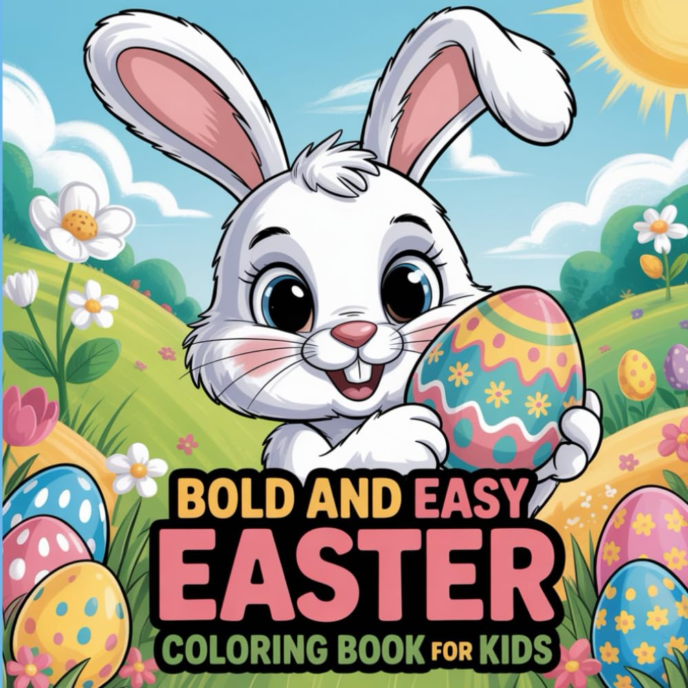 Bold and Easy Easter Coloring Book for Kids