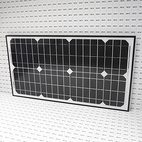 Image of 30 Watt 12 Volt Solar Panel with Mount Bracket and Needed Installation Hardware