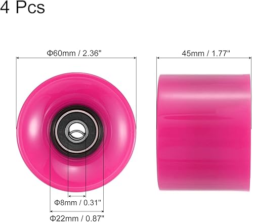 Vista 23 de PATIKIL Longboard Ruedas con Rodamientos ABEC-9, Street Wheels para Skateboards Cruiser Wheel Reemplazo Azul