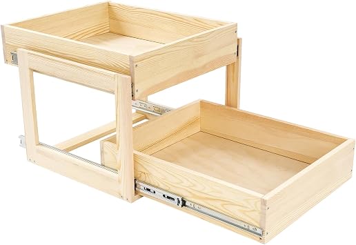 Pull Out Cabinet Organizer, Soft Close Slide Out Pull Out Drawers for Cabinets Shelves Storage for Kitchen, Pantry, Bathroom Large
