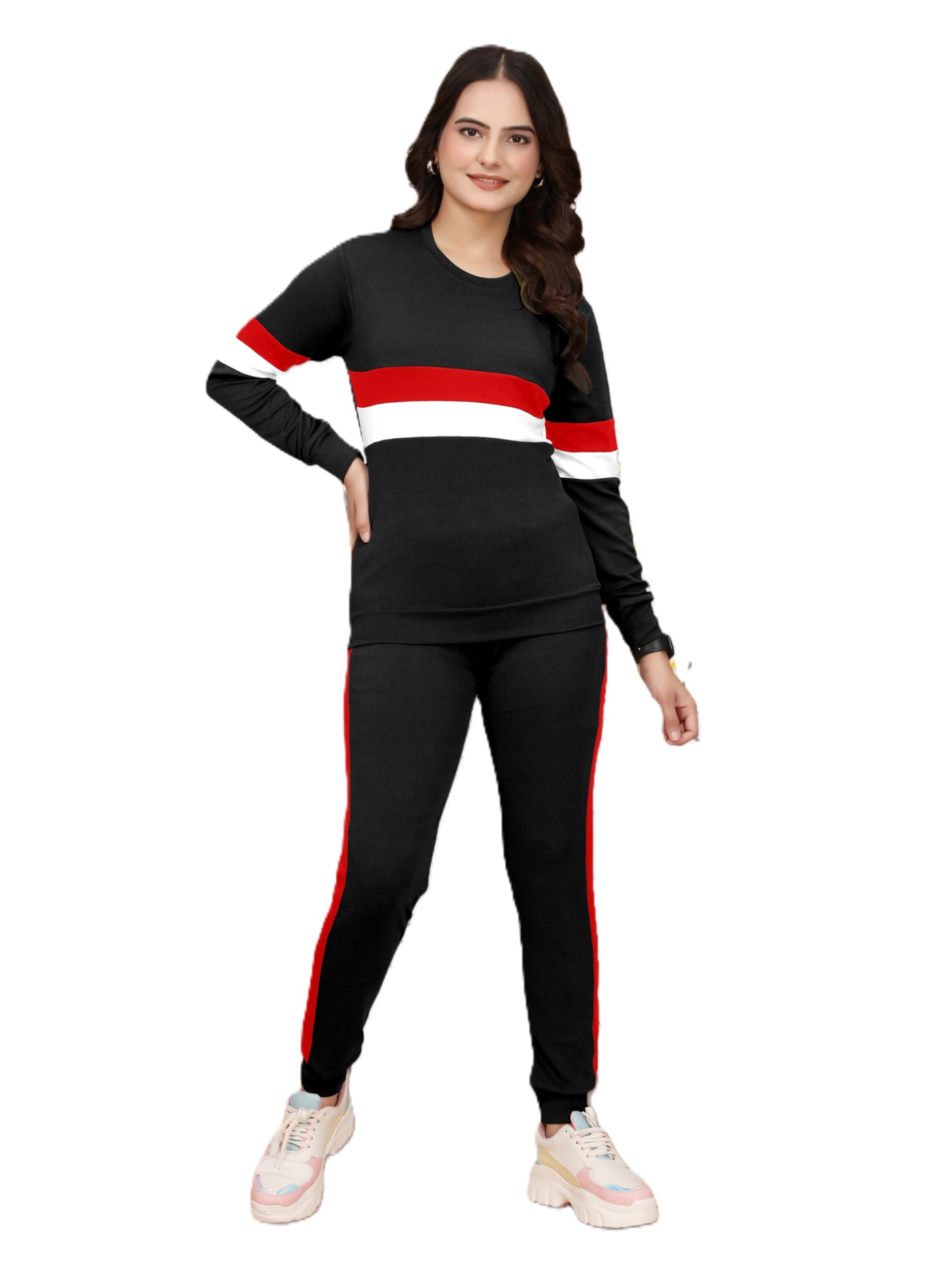 mf with square Round Neck Women Tracksuit Set | Running Gymwear for Women & Girls | Sportswear Suit for Fitness, Yoga, Jogging, Activewear & Casual Wear-picture-11