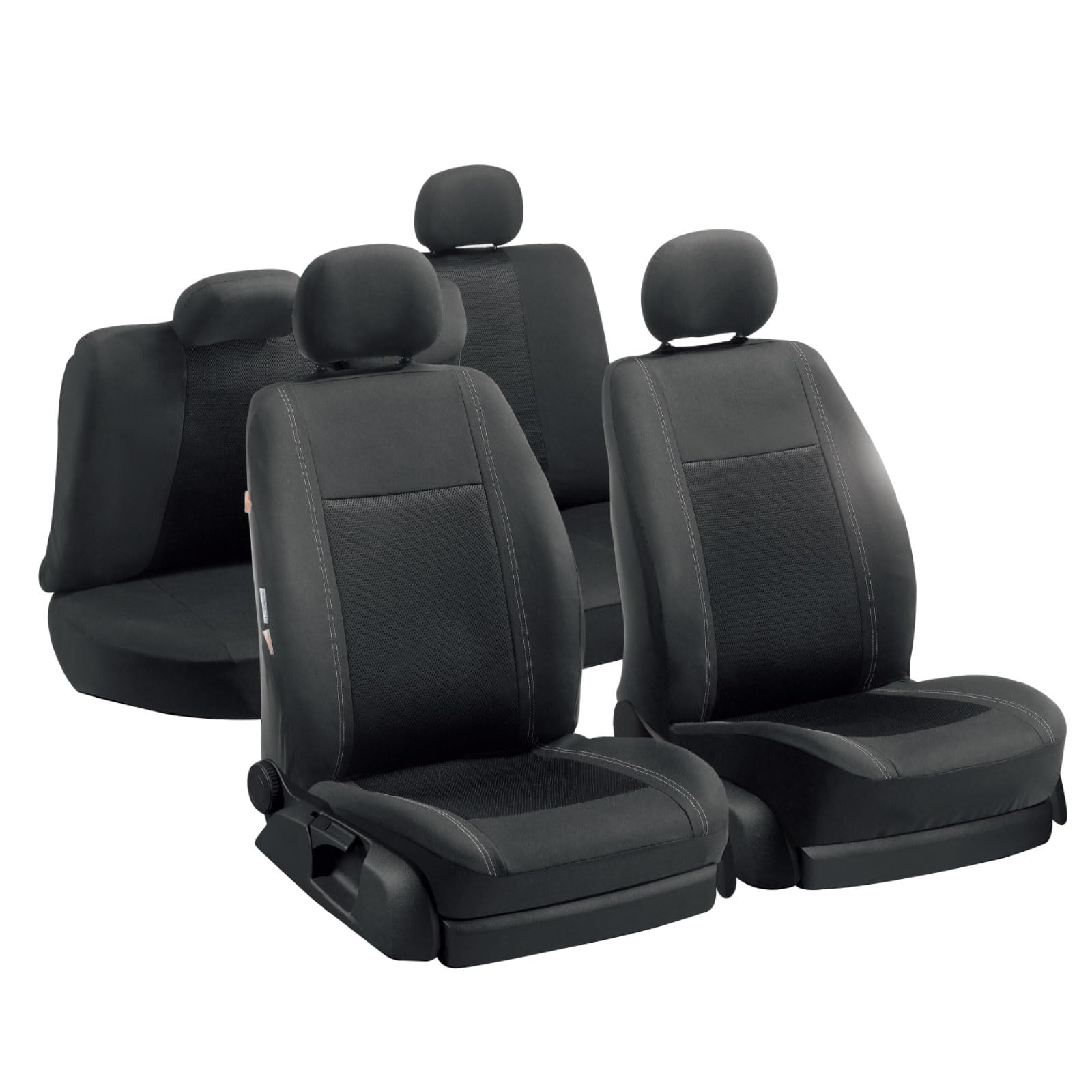 Funda de Asiento de Coche Universal 9 Negro | Cubre Universal | Protector de Asiento Delantero para Delantero y Trasero Impermeable