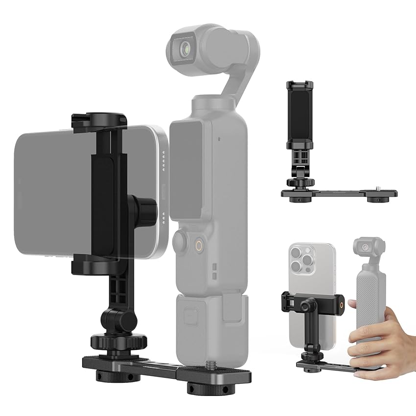 NEEWER Supporto Telefono Compatibile con DJI Osmo Pocket 3, Accessori Espansione per Pocket 3, Portatelefono con Filetto 1/4
