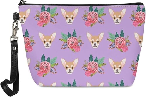 Mumeson Bolsa de viaje con cierre de cremallera, bolsa de maquillaje para adolescentes, niñas, chihuahua, rompecabezas, troiletría colgante, bolso disponible en Yaxa Peru