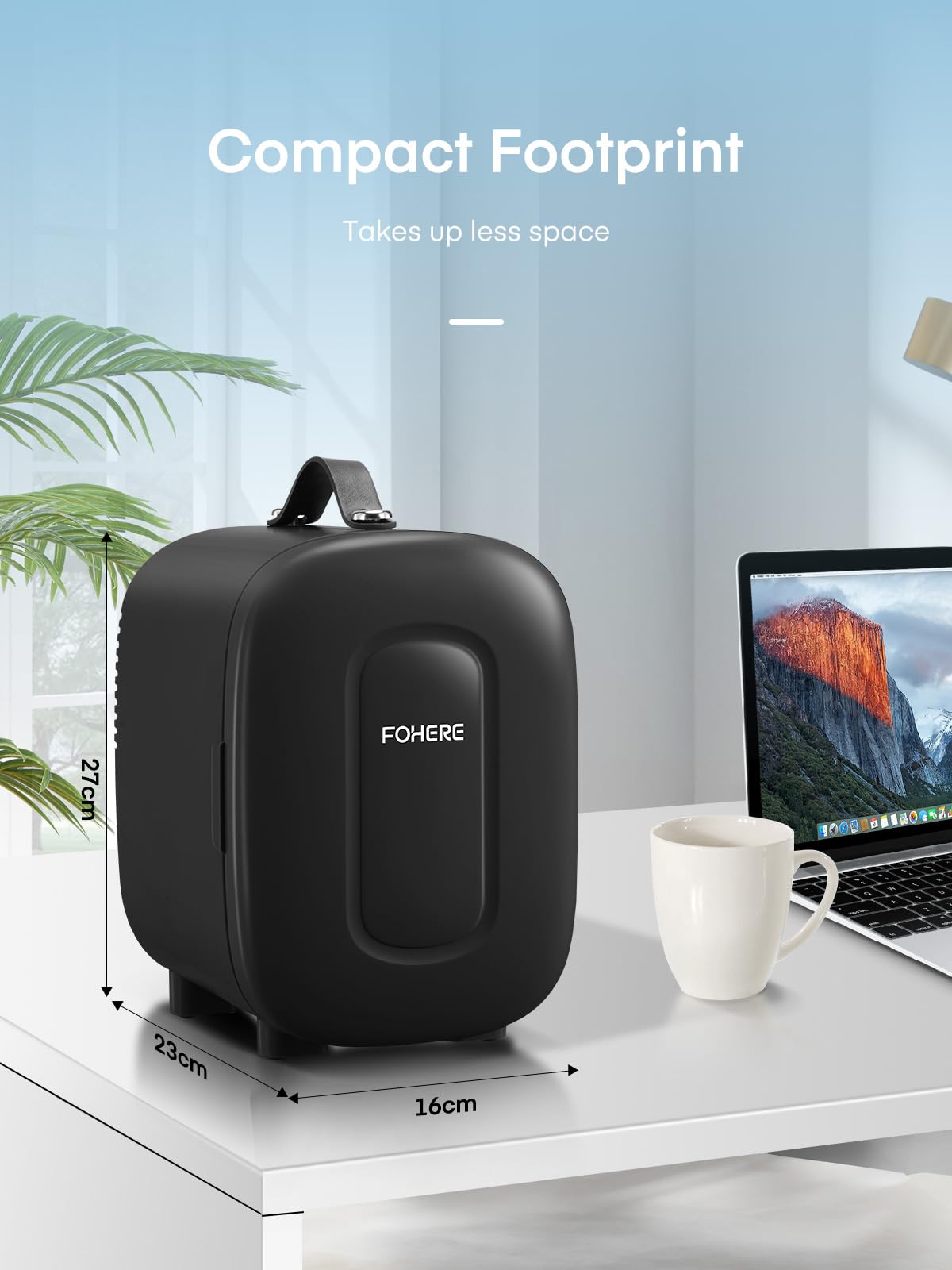FOHERE Mini Frigo 2 in 1, Frigorifero Portatile da 5 Litri