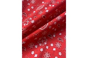 Red Poly and Cotton Fabric for Face Masks