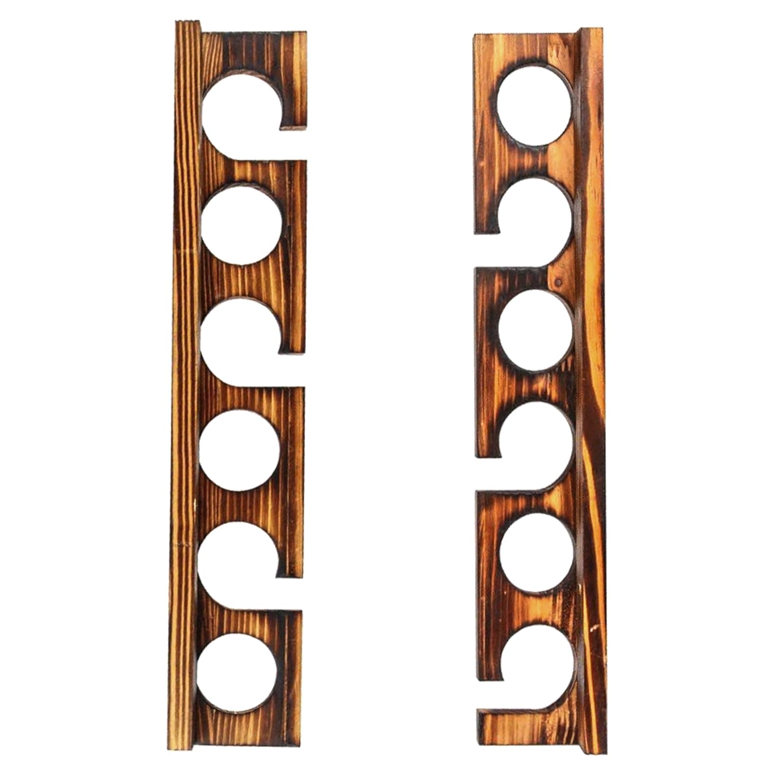 Hsioluted Wooden Fishing Rod Holder Rack, Wall Mounted Storage for Multiple Rods with Hardware, Charm for Garage or Cabin Space Saving Rod Display Rack