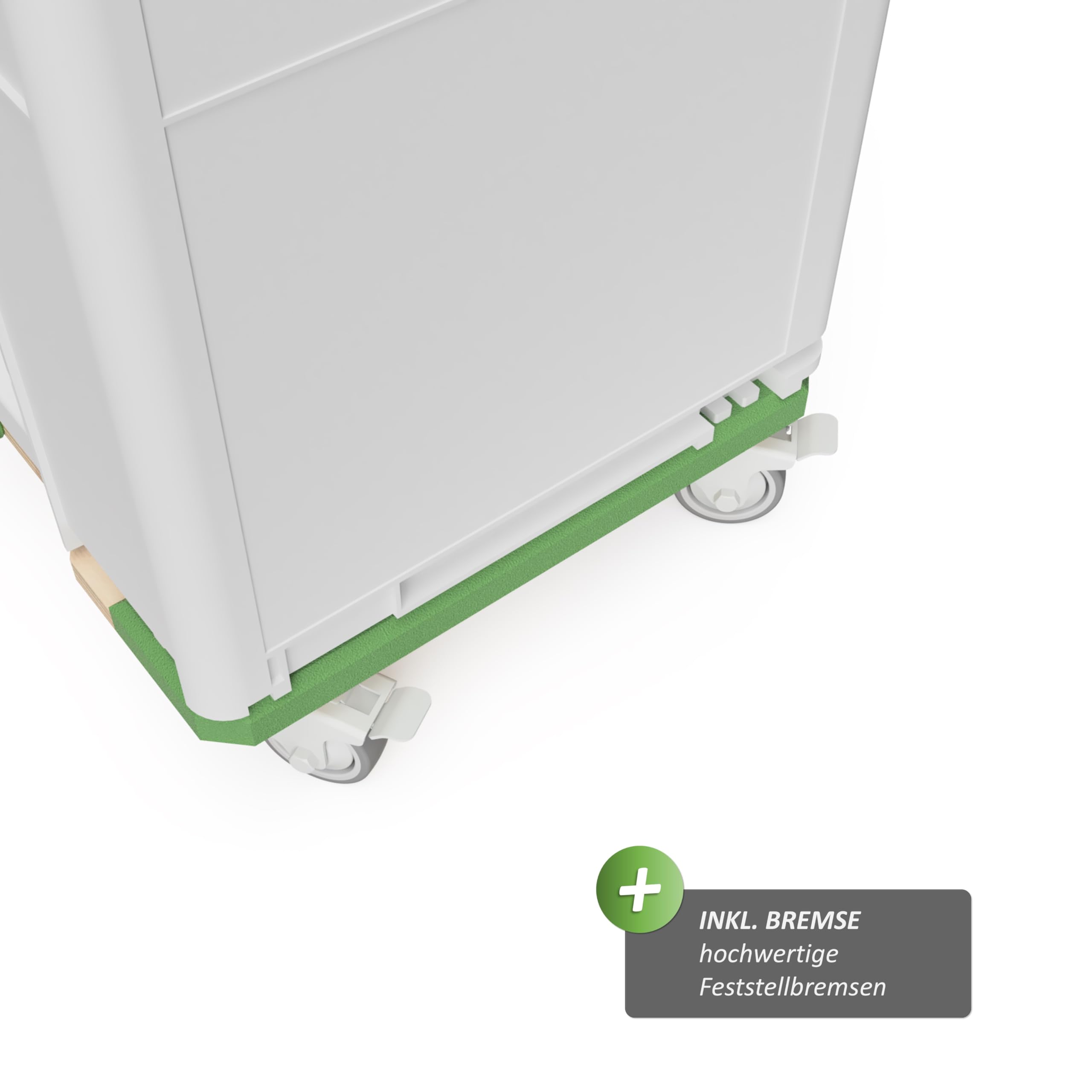 Carrello | Carrello di trasporto | Scooter | Cart compatibile con Festool, Toro, Tanos Systainer T Loc o SYS ³ 3 M – 4 ruote girevoli gommate (2 freni), 200 kg, betulla multiplex, su misura senza