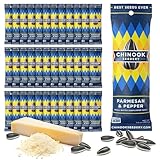 Chinook Seedery Premium Sunflower Seeds, Small Batch, Non-GMO, Parmesan & Pepper Flavor, 1.5oz Snack Bag, Pack of 36