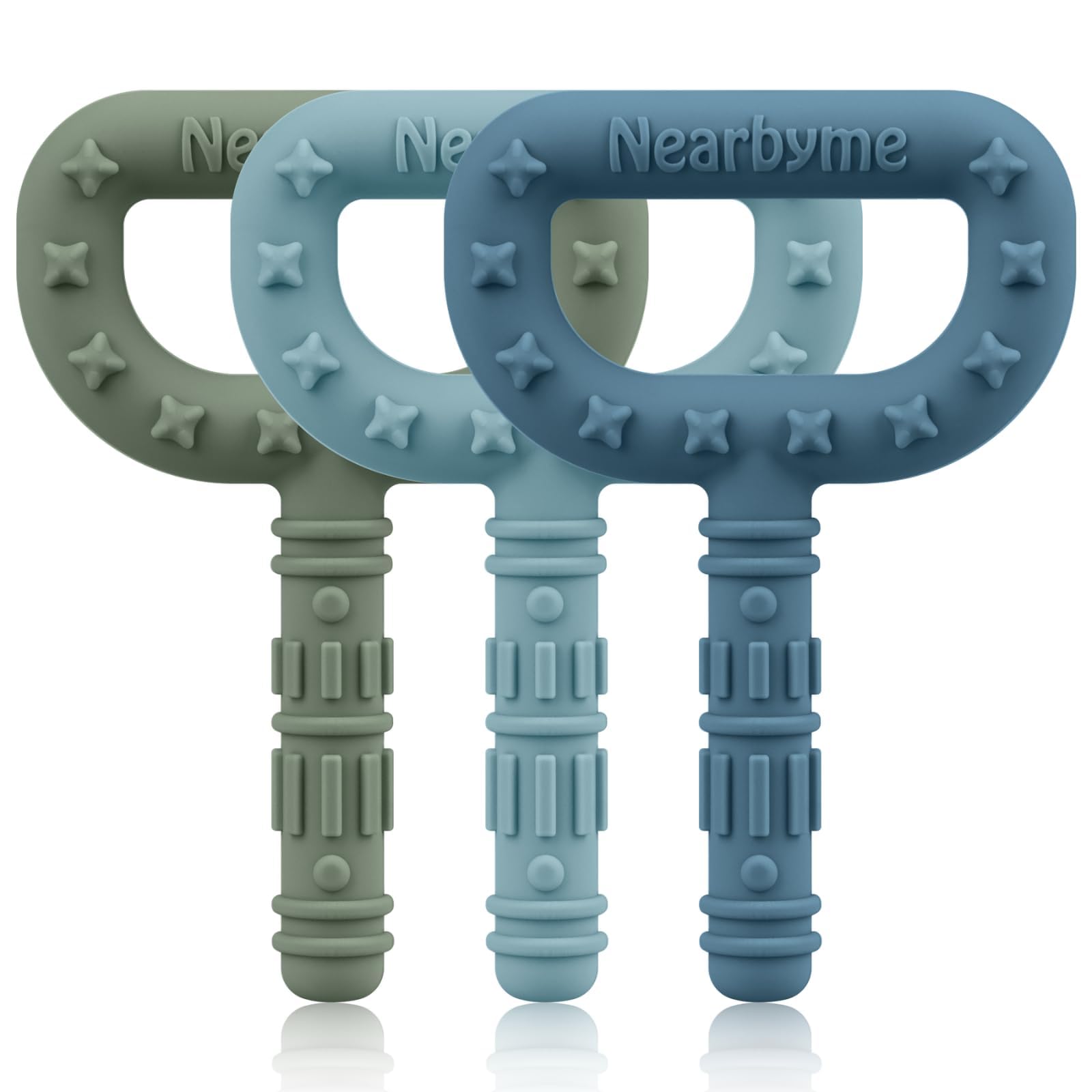 Sensory Oral Motor Chew Tool, 3 Pack Sensory Chew Toys for Autistic for Autistic Chewers, ADHD, SPD, Oral Motor Stimulation or Special Needs (B)