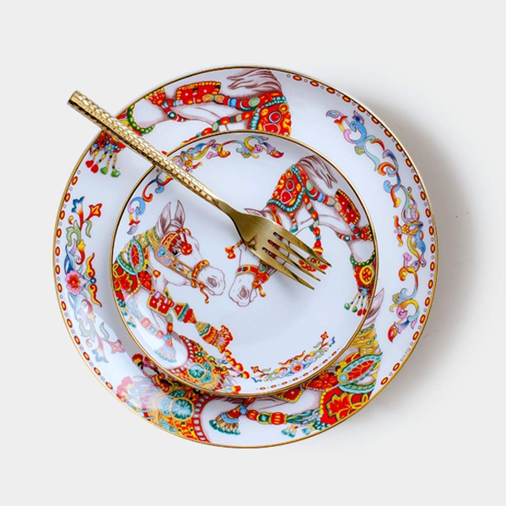 H3TF5J 78-częściowy zestaw zastawy stołowej, ręcznie robione złote kości Chiny, wysoką temperaturę Zdrową porcelanę, prezent ślubny w parametrach, zastawa stołowa z bankietu rodzinnego