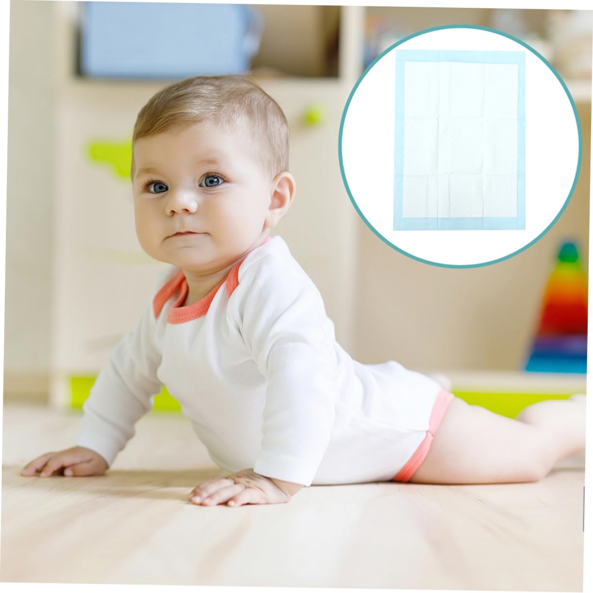 Sosoport Keep Dry Comfortable Pack Changing Pad Covers Diaper Changing Mat for Newborns Large Superior Absorbency Cotton Pe Material