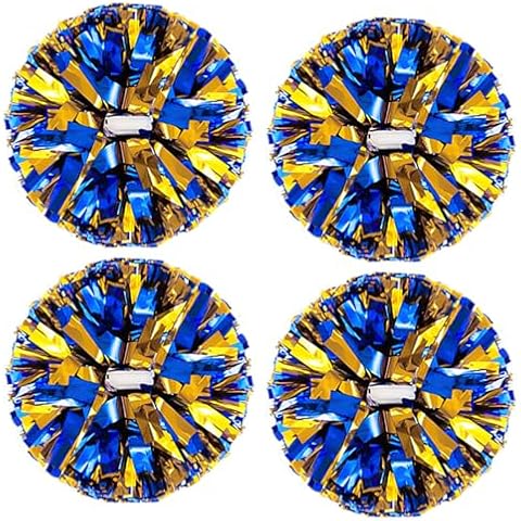 CREATIEE 4Pcs Metallic Cheer Pom Poms Cover