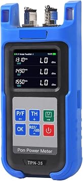 Network Cable Tester, 1310/1490/1550nm PON Optical Power Meter, Orientek TPN-35 PON Network Tester, Fiber Optic Power Meter, OTDR Tester SC/UPC SC/, for Network Testing(SC-UPC Power Meter)