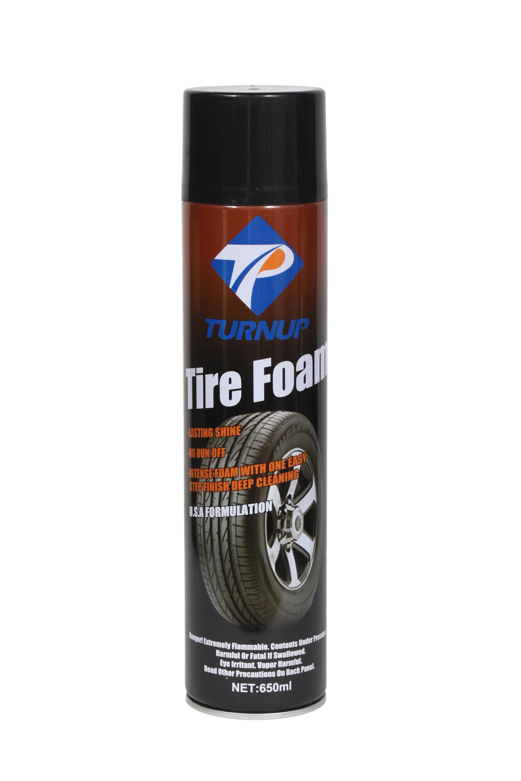 TURN UP Tire Foam – Cleans, Shines & Protects Tires – Long-Lasting Wet Black Finish – Easy Spray Application-image-9