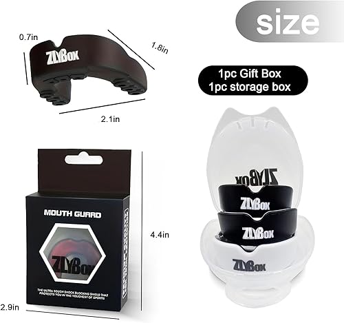 Miniatura 3 de mouthguard - Caja de protección bucal de fútbol de doble color para boxeo y aparatos ortopédicos, almacenamiento seguro para hombres y deportes