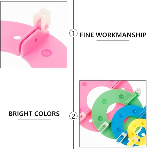 Miniatura 4 de DOITOOL Máquina para hacer pompones, juego de 8 herramientas para hacer pompones para tejer bolas de pelusa, hilo de lana, proyecto de manualidades