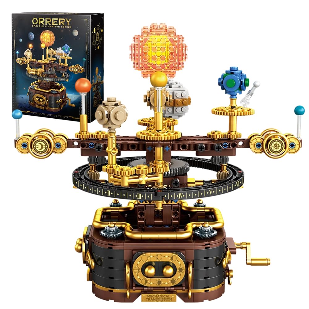 Technik Solar System Building Blocks Set, Rotating Planetarium Bricks Kit with Hand Crank, STEM Education Toy for Astronomy Enthusiasts, Creative Gift for Man, Woman (863PCS) — image 1