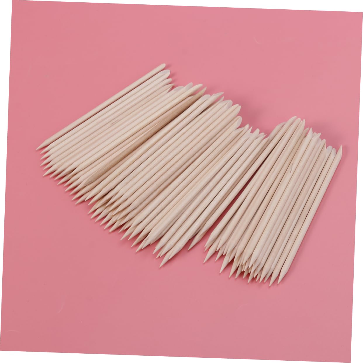 minkissy 1000pezzi Bastoncini Legno Arancione Per Unghie Spingi Cuticole e Rimuovi Smalto Strumento Manicure Professionale Legno Duro Design Ergonomico Con Punta Piatta e Angolata