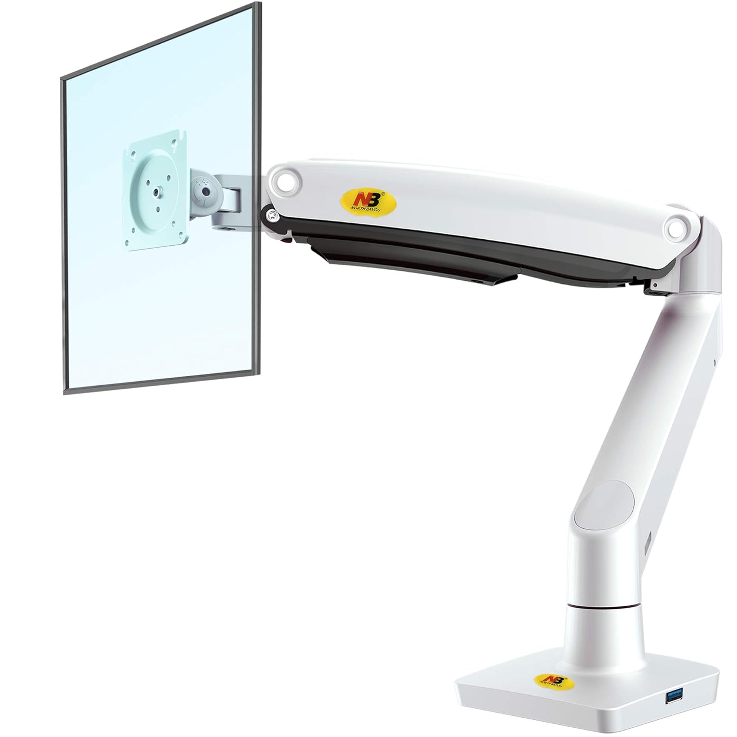 NB North Bayou Monitor Desk Mount Ultra Wide Full Motion Swivel Long Arm with Gas Spring for 22-35Monitors
