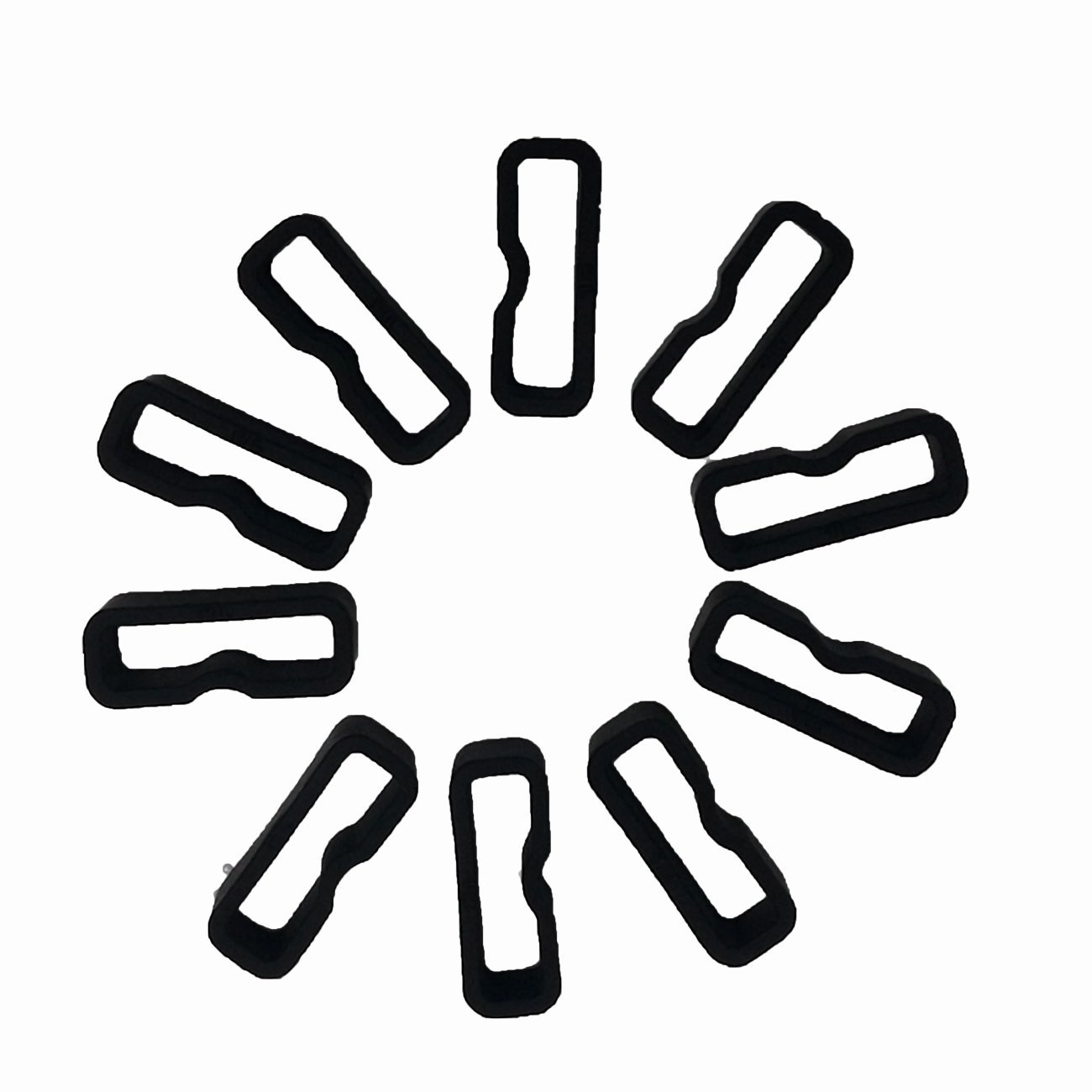 TenCloud for Garmin vivosmart 3 Tracker Black Silicone Secure Band Holders Keepers Fasteners Rings Loops (10-Pack)-image-41