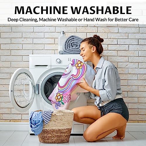 Personalized Unicorn Blanket Gifts with Name - 40x50 Inches Cute Throw for Girls - Pink Soft Fuzzy Blankets for Bed, Couch & Living Room