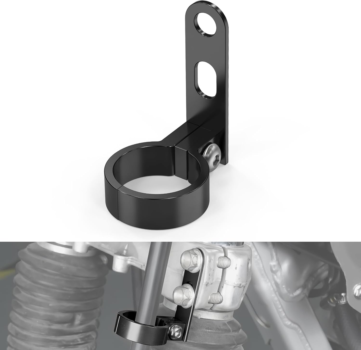NICECNC Black Front Brake Cable Guide Hose Clamp Line Guide Holder Compatible with Honda XR650L 1993 1994 1995 1996 1997 1998 1999 2000 2001 2002-2024,Aluminum CNC-machined