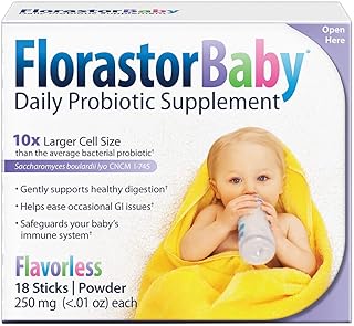 Sponsored Ad - Florastor Baby Daily Probiotic Supplement, Powder Mixes with Milk, Formula or Soft Foods, Saccharomyces Bou...